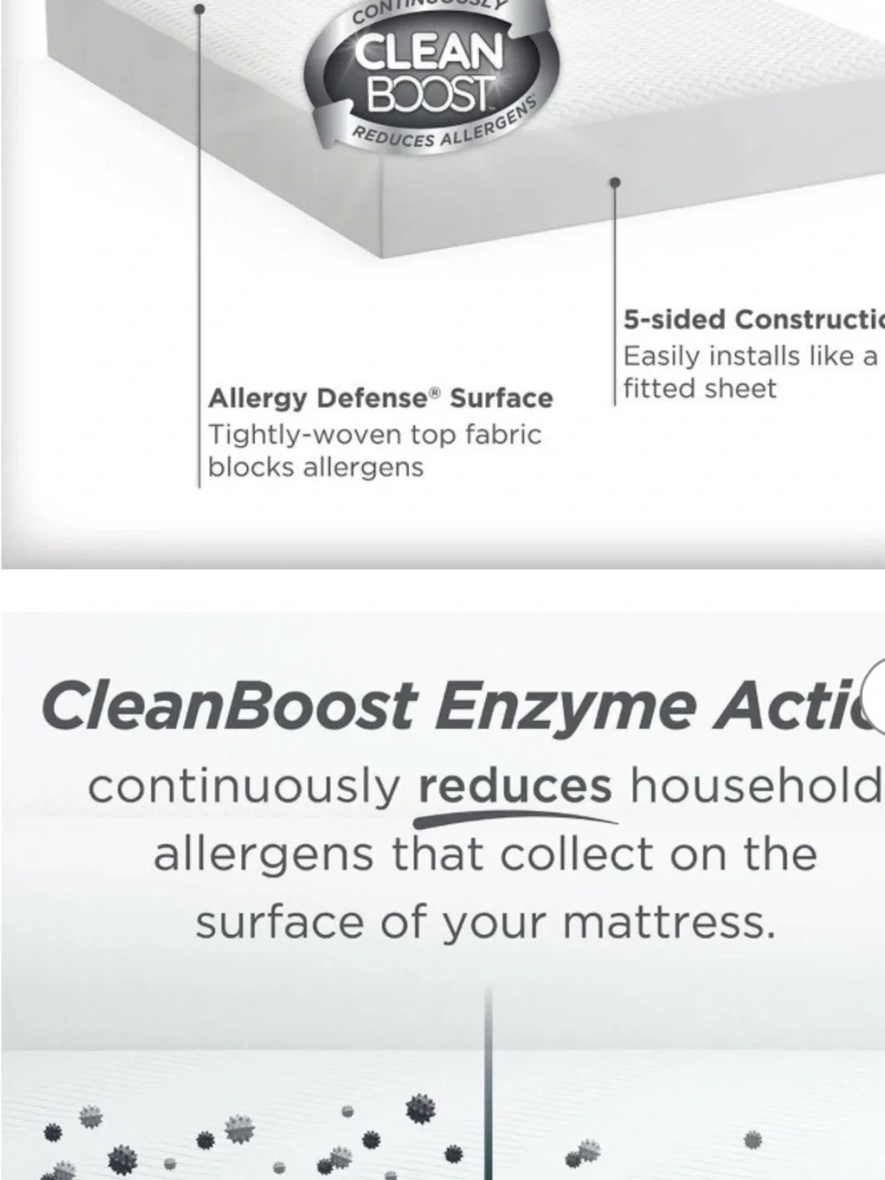 AllerEase Quilted Luxury Fitted Mattress Protector - White